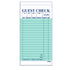 3.5" x 6.75" 2 Part Green Single Copy Carbon Guest Checks - CT-G-6000